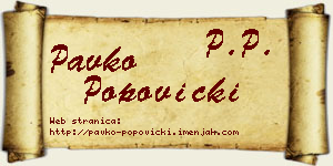 Pavko Popovicki vizit kartica